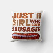 ソーセージが大好きな女の子だけ クッション (裏面)
