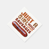 ソーセージが大好きな女の子だけ スタンダードカクテルナプキン (角)