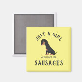 ソーセージが大好きな女の子だけ マグネット (正面/裏面)