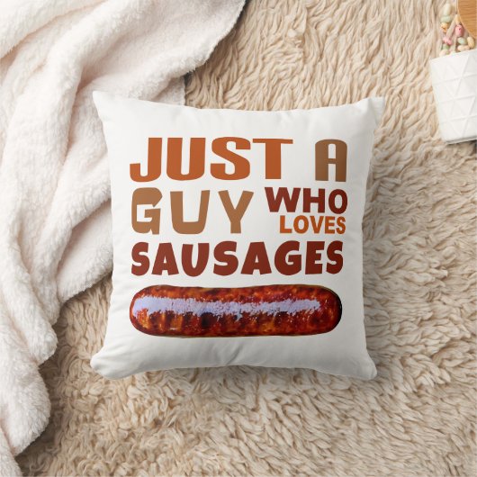 ソーセージが大好きな男だけ クッション (ブランケット)