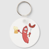 ソーセージとビール キーホルダー (正面)