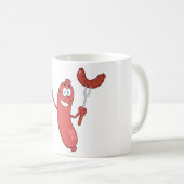 ソーセージとビール コーヒーマグカップ (正面右)