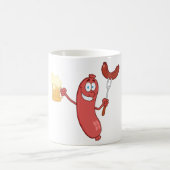 ソーセージとビール コーヒーマグカップ (中央)