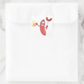 ソーセージとビール スクエアシール (バッグ)