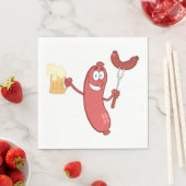 ソーセージとビール スタンダードランチョンナプキン (インサイチュ)