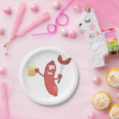 ソーセージとビール ペーパープレート (パーティー)