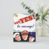 ソーセージにイエスと言う ポストカード (スタンド正面)