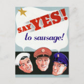 ソーセージにイエスと言う ポストカード (正面)