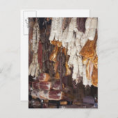 ソーセージの品揃えを陳列している店 ポストカード (正面/裏面)