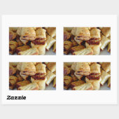 ソーセージの山転が 長方形シール (シート)