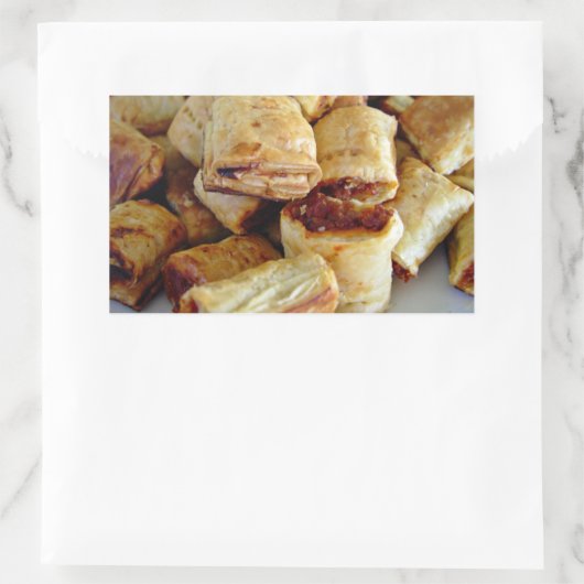 ソーセージの山転が 長方形シール (バッグ)