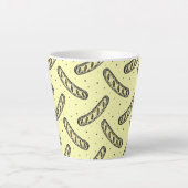 ソーセージの柄 カフェラテマグ (正面)