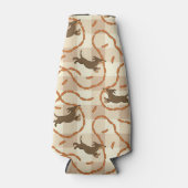 ソーセージの背景を持つラッキードッグ ボトルクーラー (正面)