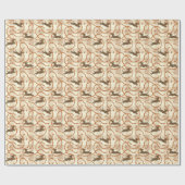 ソーセージの背景を持つラッキードッグ ラッピングペーパー (フラット)