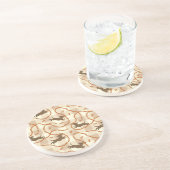 ソーセージの背景を持つ幸運な犬 コースター (側面)