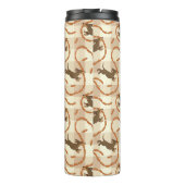 ソーセージの背景を持つ幸運な犬 タンブラー (裏面)