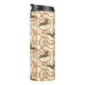 ソーセージの背景を持つ幸運な犬 タンブラー (回転右)