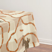 ソーセージの背景を持つ幸運な犬 テーブルクロス (インサイチュ)