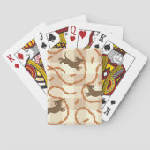 ソーセージの背景を持つ幸運な犬 トランプ (裏面)