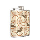 ソーセージの背景を持つ幸運な犬 フラスク (右)