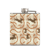 ソーセージの背景を持つ幸運な犬 フラスク (裏面)