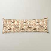 ソーセージの背景を持つ幸運な犬 ボディピロー (裏面)