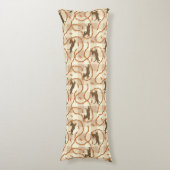 ソーセージの背景を持つ幸運な犬 ボディピロー (正面縦)