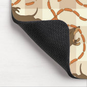 ソーセージの背景を持つ幸運な犬 マウスパッド (コーナー)