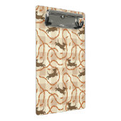 ソーセージの背景を持つ幸運な犬 ミニクリップボード (アングル)