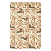 ソーセージの背景を持つ幸運な犬 ミニクリップボード (裏面)