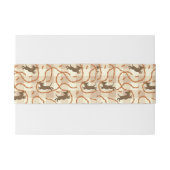 ソーセージの背景を持つ幸運な犬 招待状ベリーバンド (裏面例)