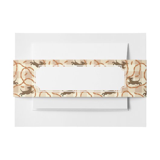 ソーセージの背景を持つ幸運な犬 招待状ベリーバンド (正面例)