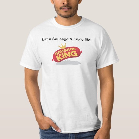 ソーセージを食べて下さい Tシャツ (正面)