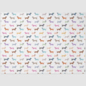 ソーセージカラフルドッグモダンダシュント模様 薄葉紙 (正面)