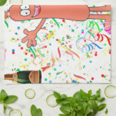 ソーセージパーティー キッチンタオル (折り畳み)