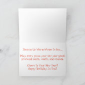 「ソーセージピザ」誕生日カード カード (内部)