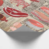 ソーセージラバーラッピング紙 ラッピングペーパー (角)