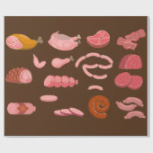 ソーセージラバーラッピング紙 ラッピングペーパー (フラット)