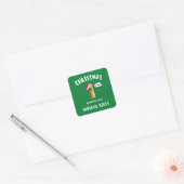 ソーセージロールとクリスマスはもっと楽しい スクエアシール (封筒)