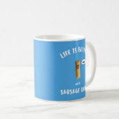 ソーセージロールと一緒が最高 Cute Sausag コーヒーマグカップ (正面右)