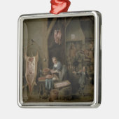 ソーセージ作り1651年 メタルオーナメント (左)
