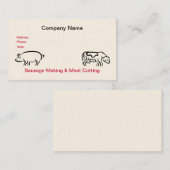 ソーセージ及び肉名刺 名刺 (正面/裏面)