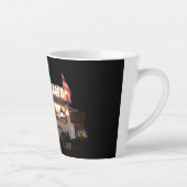 ソーセージ売り手、ヴィンテージキャンパパーソナライズされたン、 カフェラテマグ (右)