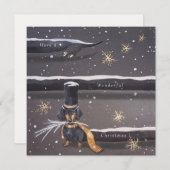 ソーセージ犬のクリスマスカード (正面/裏面)