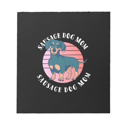 ソーセージ犬のママ ノートパッド (正面)