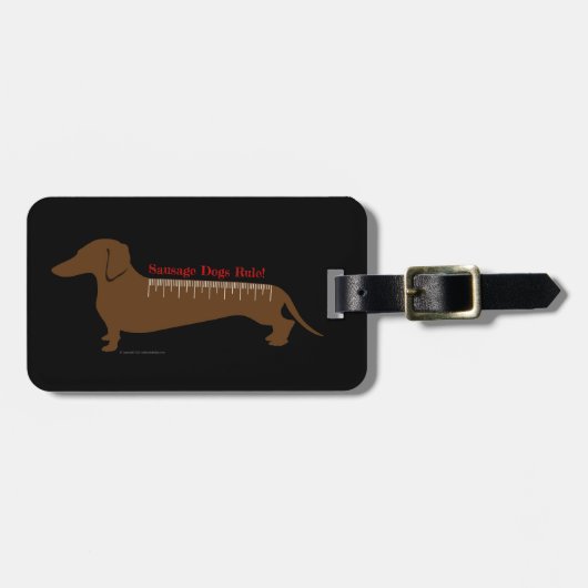 ソーセージ犬の規則 ラゲッジタグ (正面横)