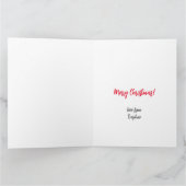 ソーセージ犬クリスマスカードのダシュント サンキューカード (内部)