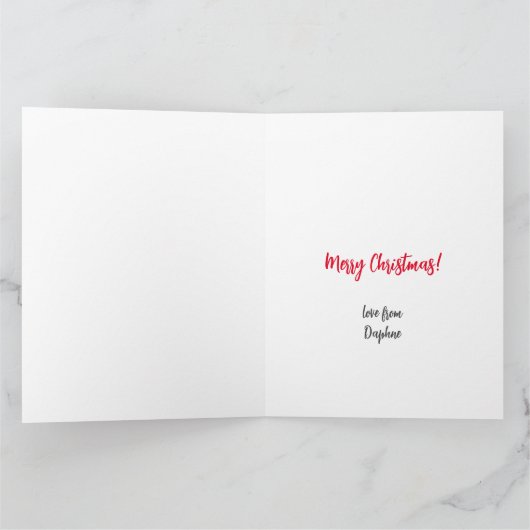 ソーセージ犬クリスマスカードのダシュント サンキューカード (内部)