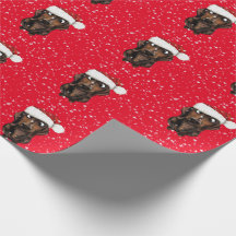 ソーセージ犬クリスマスラッピング紙