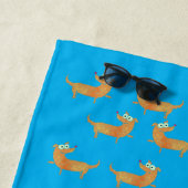 ソーセージ犬パタ   ーンビーチタオル ビーチタオル (インサイチュ)